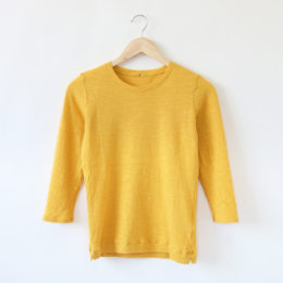 向日葵（ひまわり） Lなめらか天竺 7分袖Tシャツ・画像