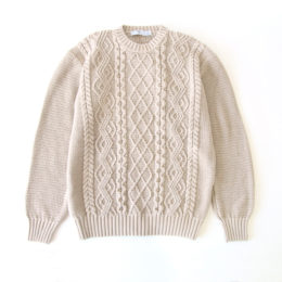 beige Lメンズ AranBeachセ-タ-・画像