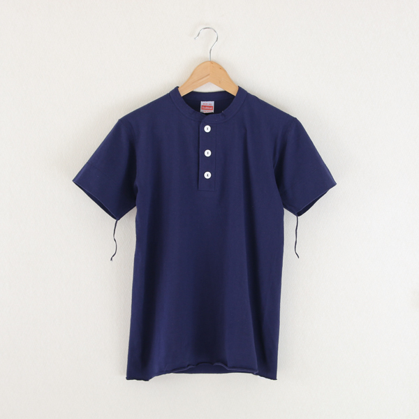 Mヘンリ-ネック S/S Navy・画像