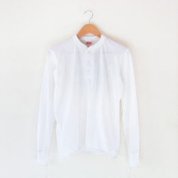 Lヘンリ-ネック L/S Tee White・画像