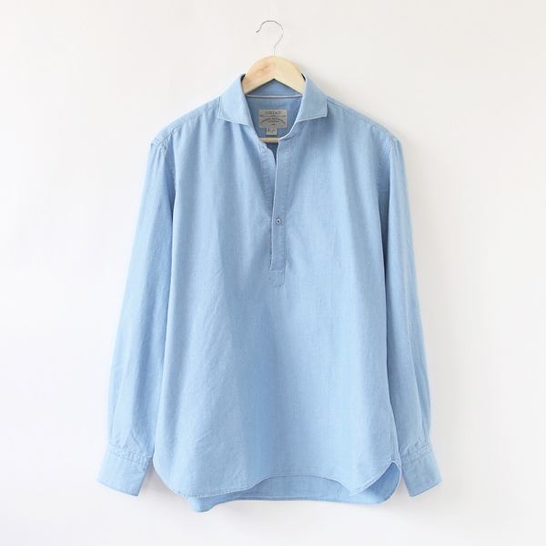 LIGHT WASHED Mメンズ CHAMBREY SKIPPER シャツ・画像