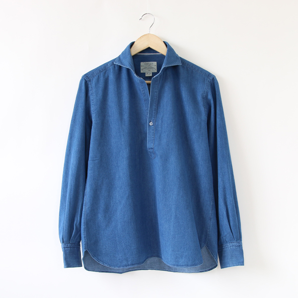 MID WASHED Mメンズ CHAMBREY SKIPPER シャツ・画像