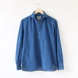MID WASHED Lメンズ CHAMBREY SKIPPER シャツ・画像