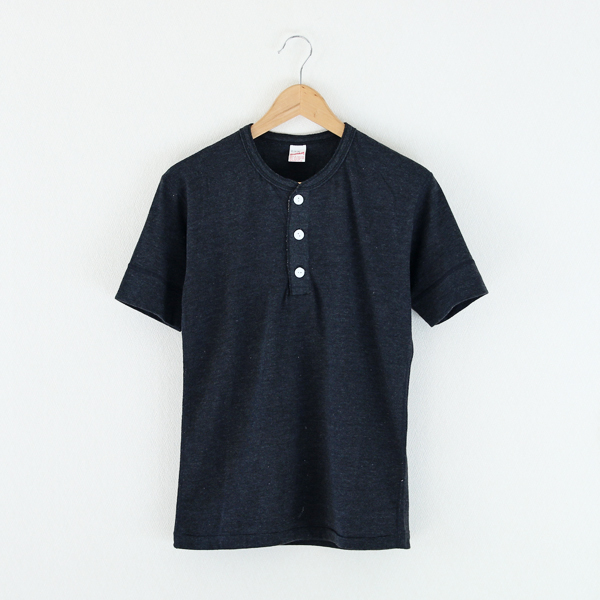 Mトライブレンド ヘンリ-ネック S/S H・charcoal・画像