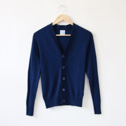 Navy MHENRI コットン カ-ディガン・画像