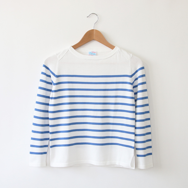 size: LSERGE ボ-ダ- バスクニット Latte x Watteau・画像