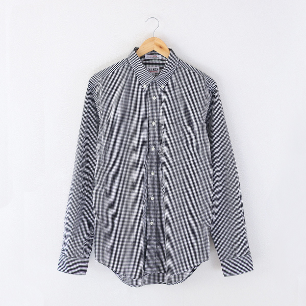 BLACK-16メンズ B.D.シャツGIZA 100/2 BROAD GINGHAM CHECK・画像