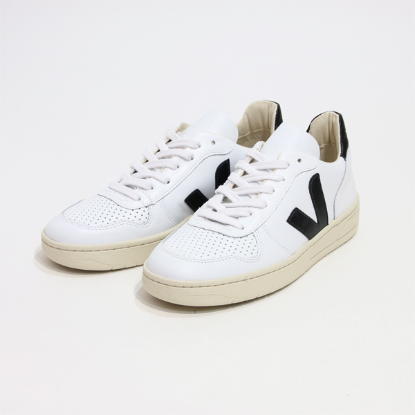 38V-10 レザ-スニ-カ- White/Black・画像