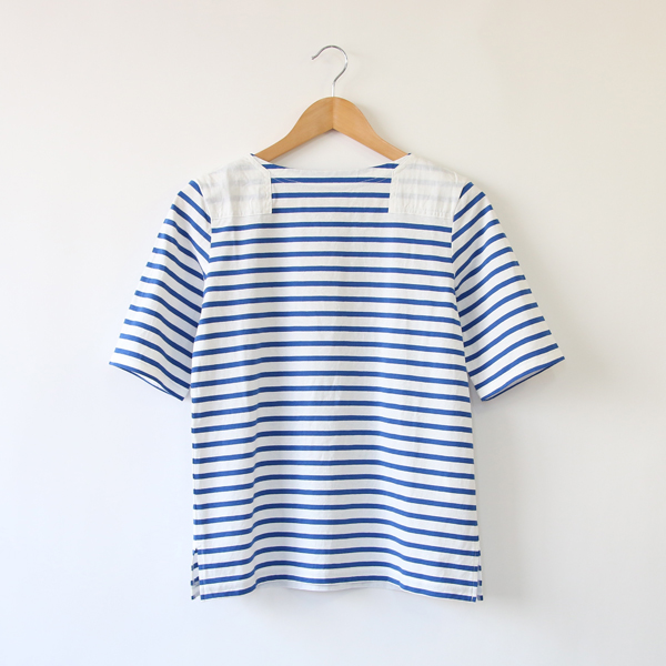 BLUE 8ショ-トスリ-ブ バスクシャツ・画像