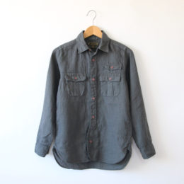 NAVY 52メンズ BRITISH ARMY リネン シャツ・画像