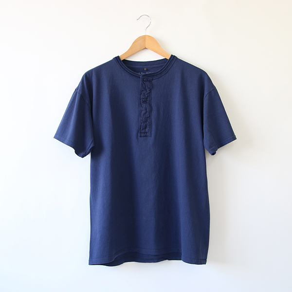 INDIGO 46メンズ VINTAGE HENLEY Tシャツ・画像