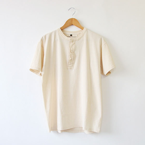 ECRU 46メンズ VINTAGE HENLEY Tシャツ・画像