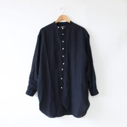 NAVYリネン チュニックシャツ・画像
