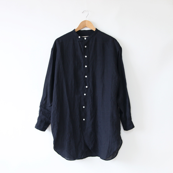 NAVYリネン チュニックシャツ・画像