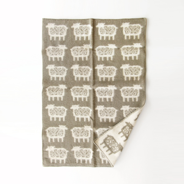 ハ-フブランケット ヒツジ ベ-ジュ・画像