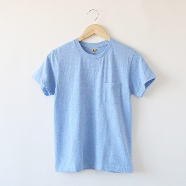 5ユニセックス SUNNY クル-ネックTシャツ MARINE BLUE MELANGE・画像