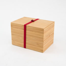 赤二段弁当箱・画像