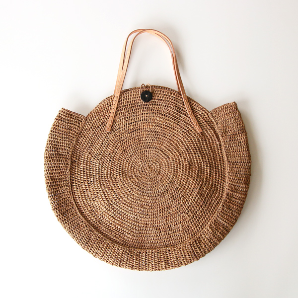 サ-クル形 ラフィアバッグ・画像