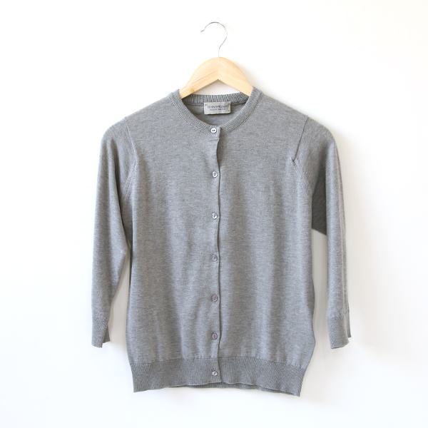 SILVER/M30Gコットン 3/4袖カ-ディガン・画像