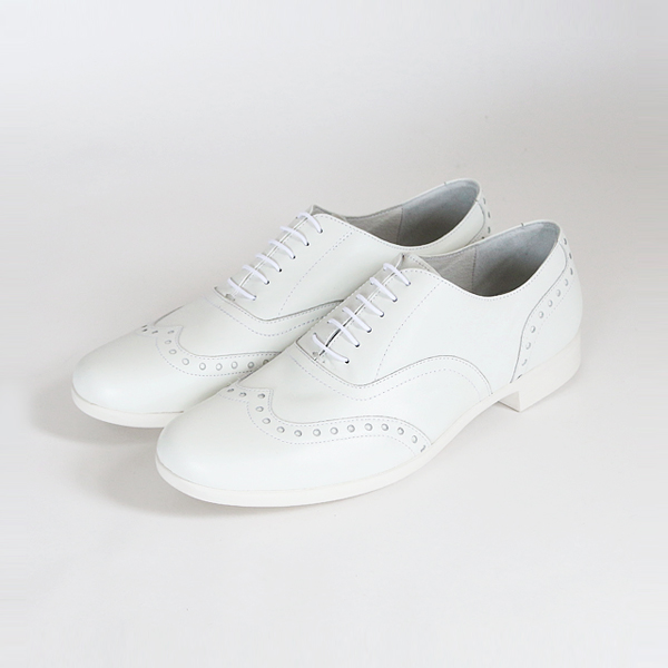 44TRAVEL SHOES メンズ ウイングチップ レイン WH・画像