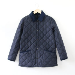 32キルティングジャケット NEW LIDDESDALE NYLON NAVY・画像