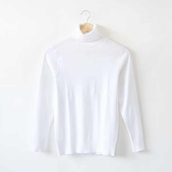 WHITEタ-トルネックカットソ-・画像