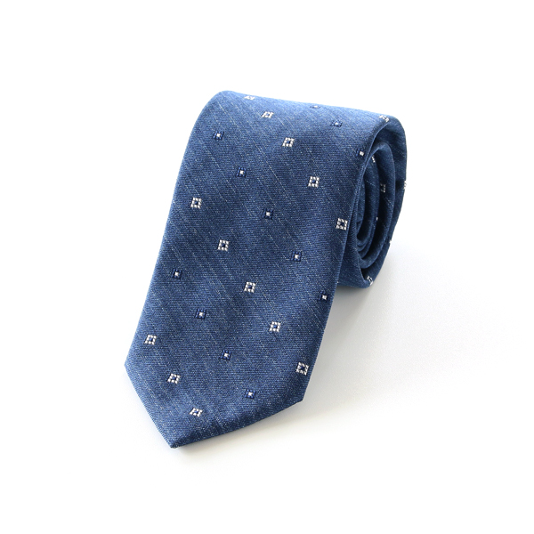 48052ネクタイ ネイビ-・ブル-・画像
