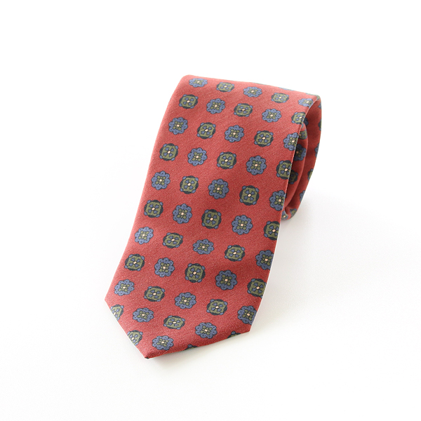 48910ネクタイ レッド・ブラウン・画像