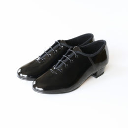 4/23cmフラットシュ-ズ JazzShoe Patent/Black・画像
