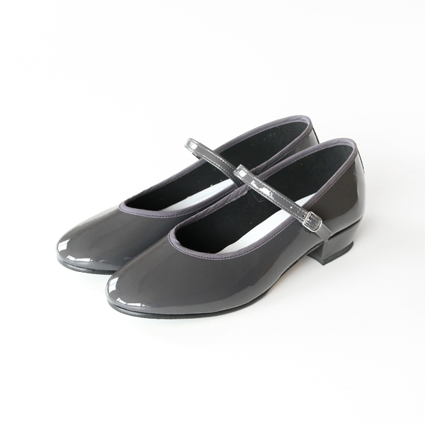 6/25cmロ-ヒ-ルワンストラップシュ-ズ Patent/Lead・画像