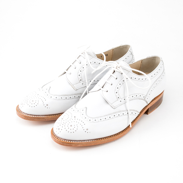 37（23.5-24cm） ウイングチップレザ-シュ-ズ WHITE・画像