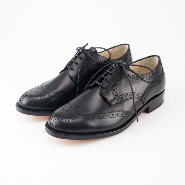37（23.5-24cm）ウイングチップレザ-シュ-ズ BLACK・画像