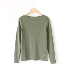 KHAKI無地ボ-トネックL/S LADIES・画像
