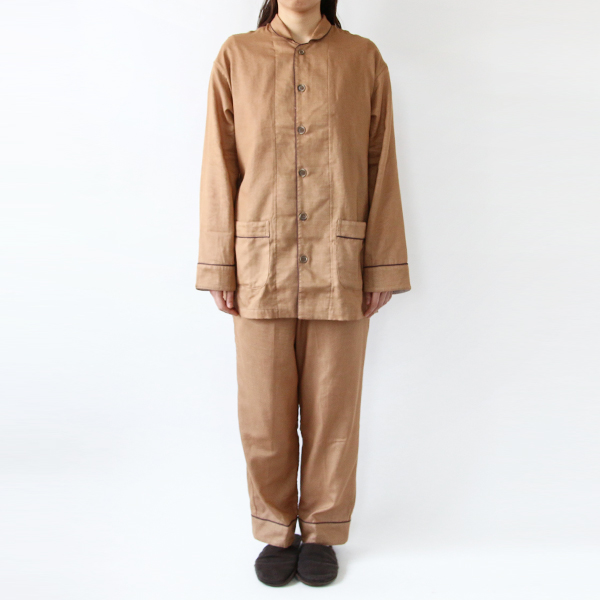 Lガ-ゼパジャマ 柿渋 2重合わせ・画像