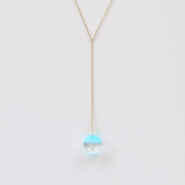 sea blue chalcedonyネックレス and Necklace・画像