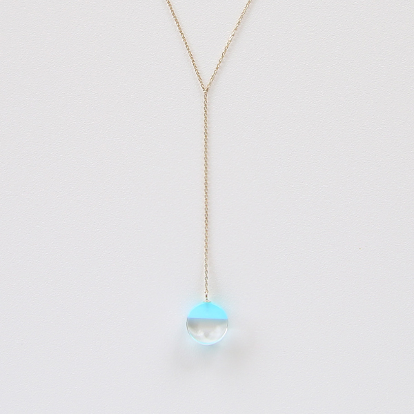sea blue chalcedonyネックレス and Necklace・画像