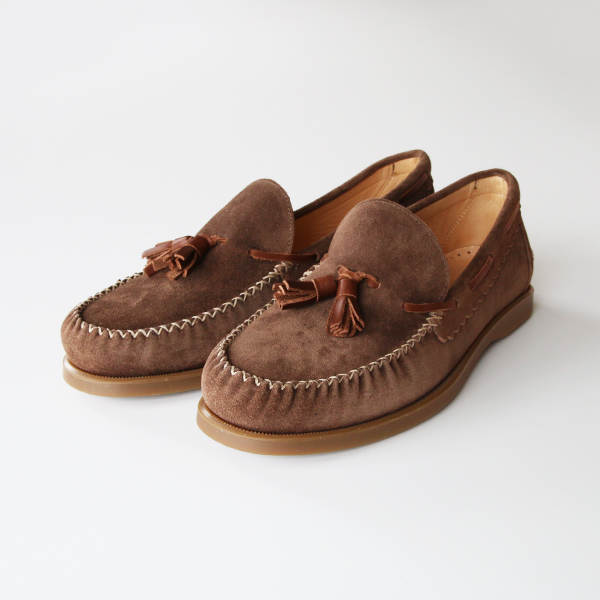 TAUPE SUEDE 411052 メンズ タッセルスリッポン・画像