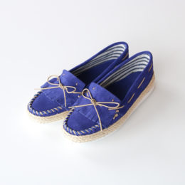 BLUE ELECTRIC SUEDE 362133BT フリンジスリッポン・画像