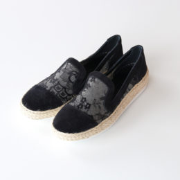 BLACK SUEDE LACE 362337T レ-ススリッポン・画像