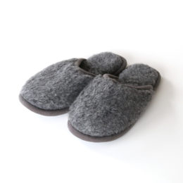 女性向けメリノスリッパ グレ-・画像