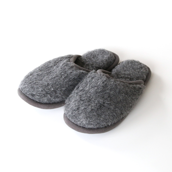 男性向けメリノスリッパ グレ-・画像