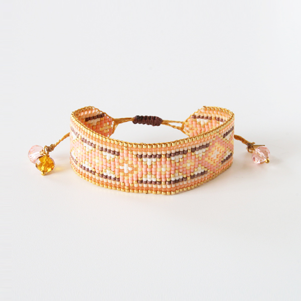 BELLA PEACH-NUGGETビ-ズブレスレット S・画像