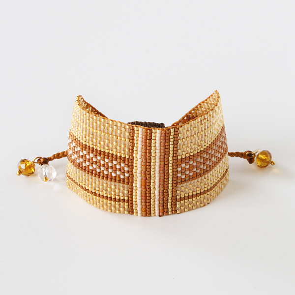 DREAM GOLD-CREAMビ-ズブレスレット L・画像