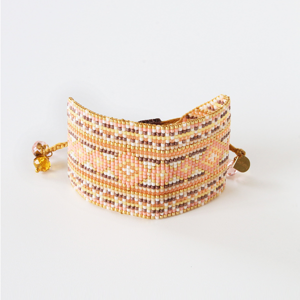 BELLA PEACH-NUGGETビ-ズブレスレット L・画像