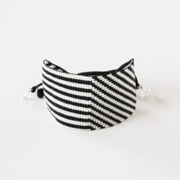 BLACK & WHITE BLACK & ZIGZAGビ-ズブレスレット L・画像