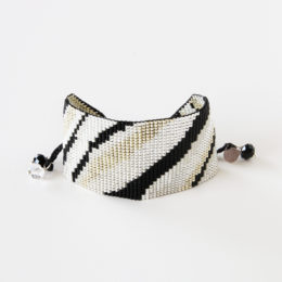 BLACK & WHITE STAR-BWSビ-ズブレスレット L・画像