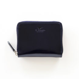 ネイビ-ラウンドジップミニウォレット・画像