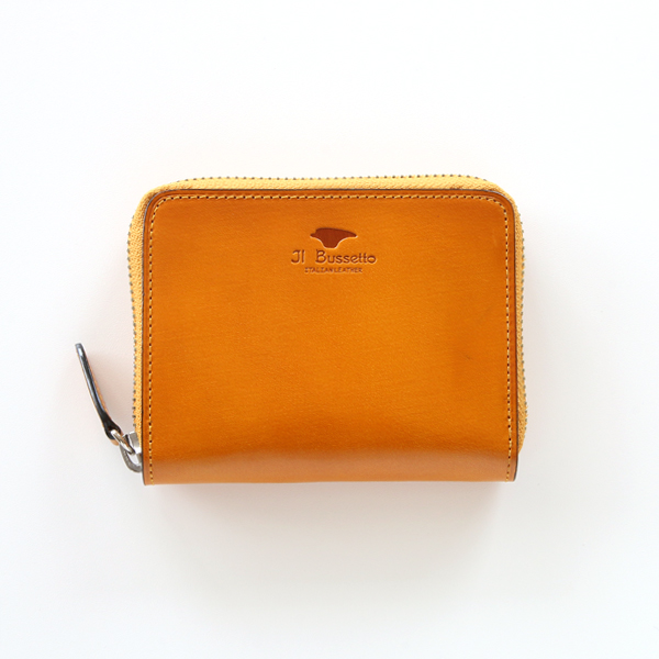 イエロ-ラウンドジップミニウォレット・画像