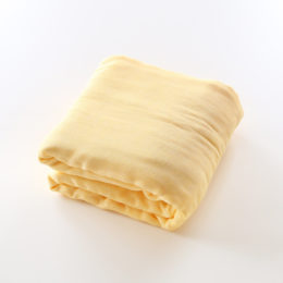 うらら(濃黄）三河木綿 5重 やわらか速乾ガ-ゼケット（140×200）・画像