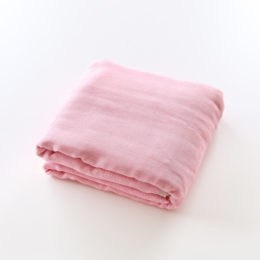 ほのか(濃桃）三河木綿 5重 やわらか速乾ガ-ゼケット（140×200）・画像